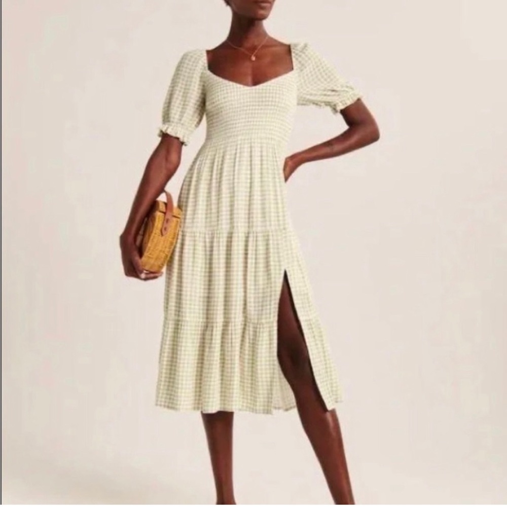 Abercrombie Green Gingham Dress
